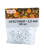 Крестики для плитки 1,5мм 200шт/уп НАМЕРЕНИЕ