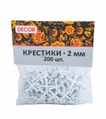 Крестики для плитки 2,0мм 200шт/уп НАМЕРЕНИЕ
