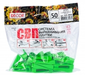 Клин для СВП Кольцо, Флажок, Панда, Квадрат 50шт/уп DECOR