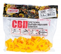 Зажим "Ворота" 1,4мм 100 шт/уп DECOR