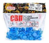 Зажим "Квадрат" 0,7мм 100 шт/уп DECOR