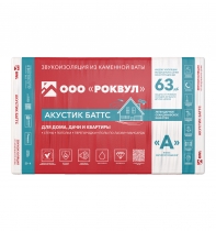 Утеплитель Роквул Акустик Баттс 50мм (10x600x1000) 6м2/0,3м3/35-45 кг/м3 (20)