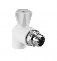 Кран шаровый для радиатора угловой 25х3/4" Б VALFEX