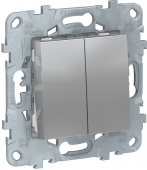 Механизм переключателя 2 кл алюминий Unica NEW Schneider Electric