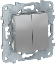 Механизм переключателя 2 кл алюминий Unica NEW Schneider Electric