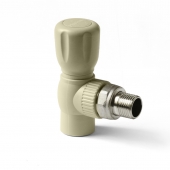 Кран шаровый для радиатора 25x3/4" угловой ProAqua серый PA42110С