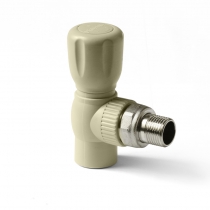 Кран шаровый для радиатора 25x3/4" угловой ProAqua серый PA42110С