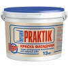 Краска БЕРГАУФ Praktik фасадная водно-дисперсионная полиакриловая для наружных работ 13кг