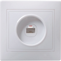 Розетка компьютерная RJ45 белая КАВРТА ИЭК РК10-КБ