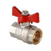 Кран шаровый BASE 1/2" резьба внутренняя-внутренняя ручка бабочка VALTEC