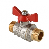 Кран шаровый BASE 3/4" резьба наружная-наружная ручка бабочка VALTEC