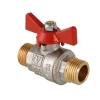 Кран шаровый BASE 1/2" резьба наружная-наружная ручка бабочка VALTEC