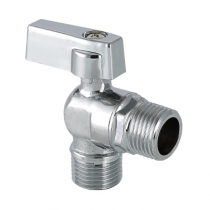 Кран шаровый угловой 1/2"х3/4" резьба наружная-наружная для подключения бытовой техники VALTEC