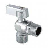 Кран шаровый угловой 1/2"х1/2" резьба наружная-наружная для подключения бытовой техники VALTEC