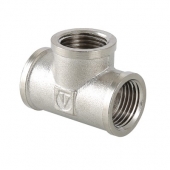 Тройник 3/4" резьба внутренняя никелированный латунный VALTEC