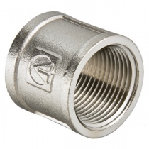 Муфта соединительная 1/2" никелированная латунная резьба внутренняя VALTEC