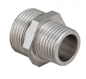 Ниппель 3/4" никелированный латунный резьба наружная-наружная VALTEC