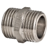 Ниппель 1/2" никелированный латунный резьба наружная-наружная VALTEC
