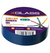 Изолента ПВХ X-Glass синяя 19 мм х 20 м (20)