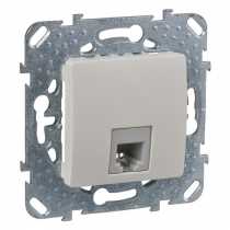 Механизм розетки телефонной RJ11 (4конт) бежевый Unica Schneider Electric