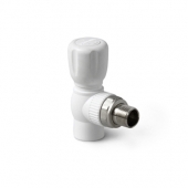 Кран шаровый для радиатора 25x3/4" угловой ProAqua белый PA42110Б