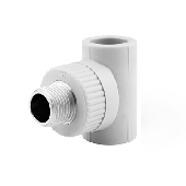 Тройник 20x1/2''x20 с металлической наружной резьбой Ekoplastik STKE02020X