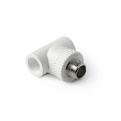 Тройник 20x1/2'' с металлической наружной резьбой ProAqua белый PA25008Б
