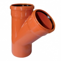 Тройник НПВХ 110х110/45гр НК рыжий RK Plastic